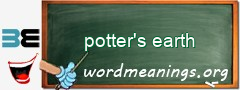 WordMeaning blackboard for potter's earth